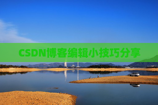 CSDN博客编辑小技巧分享